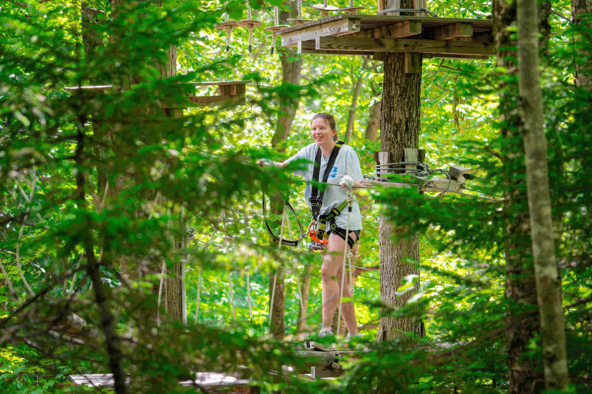 Snow Adventure Course Treetop Adventure Course - Bromley Mountain Ski Resort